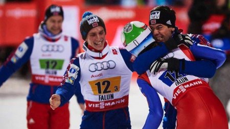 Норвежцы выиграли командные соревнования в прыжках с трамплина на ЧМ в Швеции - «Прыжки»