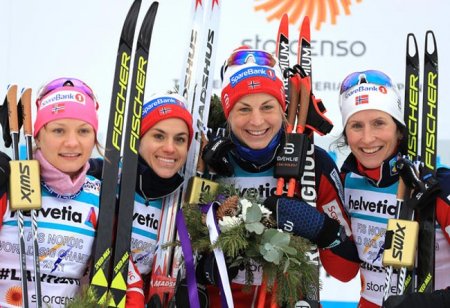 Норвежские лыжницы выиграли эстафету на ЧМ в Лахти; украинки последние