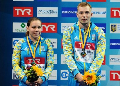 Виктория Кесарь и Станислав Олиферчик – серебряные призеры ЧЕ в прыжках в воду с трамплина в миксте
