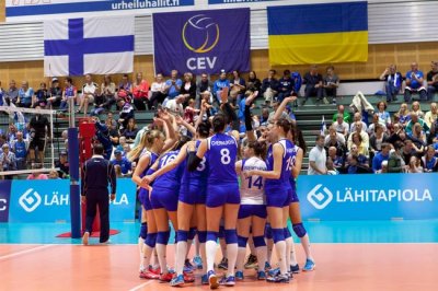 Украинские волейболистки обыграли команду Финляндии в первом матче финала Евролиги