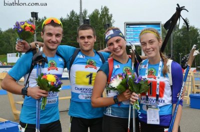 Украинские биатлонисты – бронзовые призеры в смешанной эстафете на ЧМ по летнему биатлону - «БИАТЛОН»